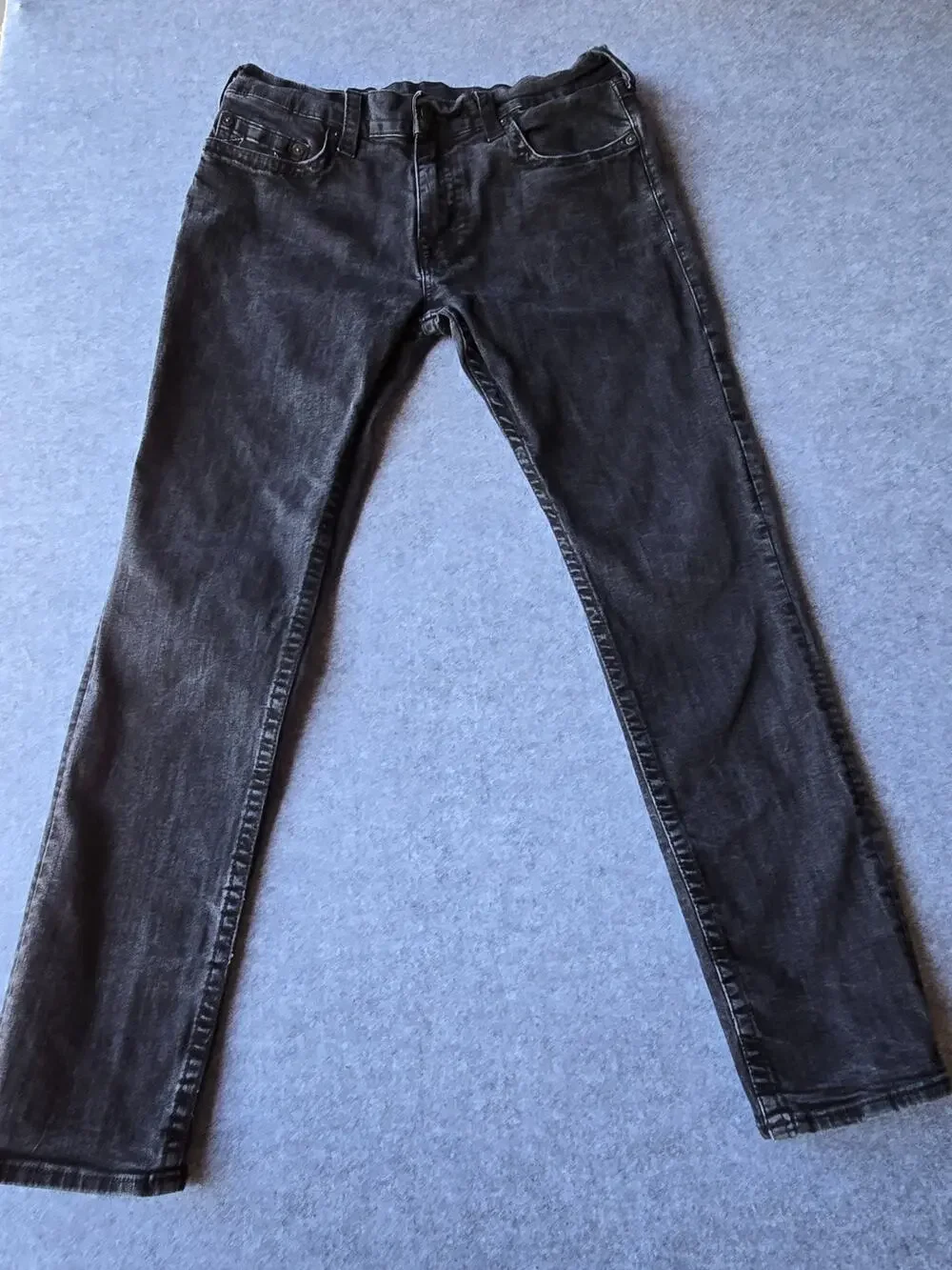 True Religion Geno Jeans Men's Dark Charcoal Wash Slim Fit 35x32
